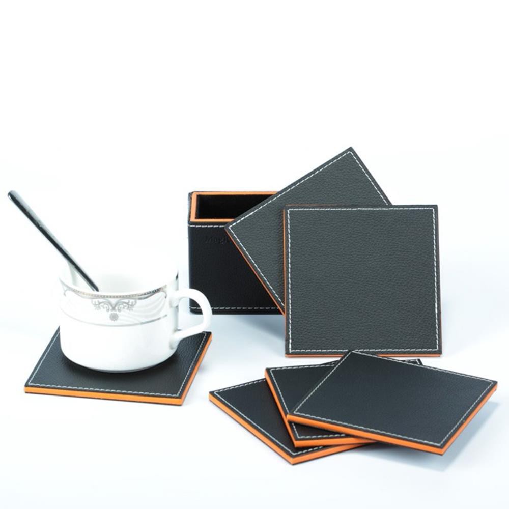 Faux Leather Drink Coaster-5