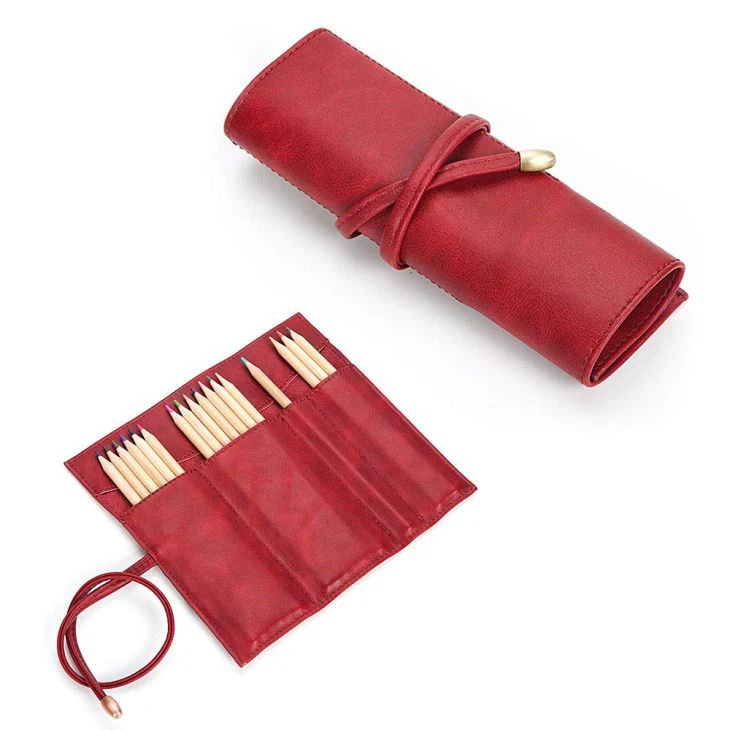 Leather Rollup Pencil Case