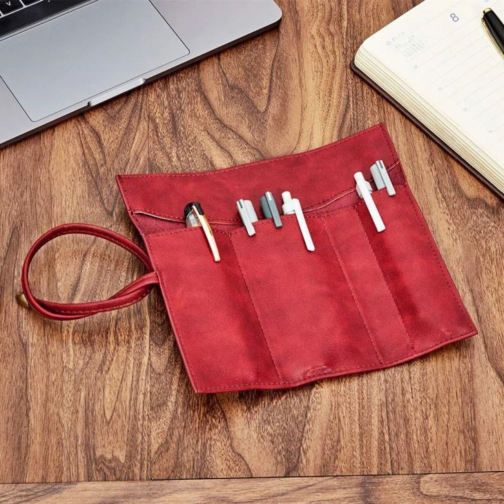 Leather Rollup Pencil Case