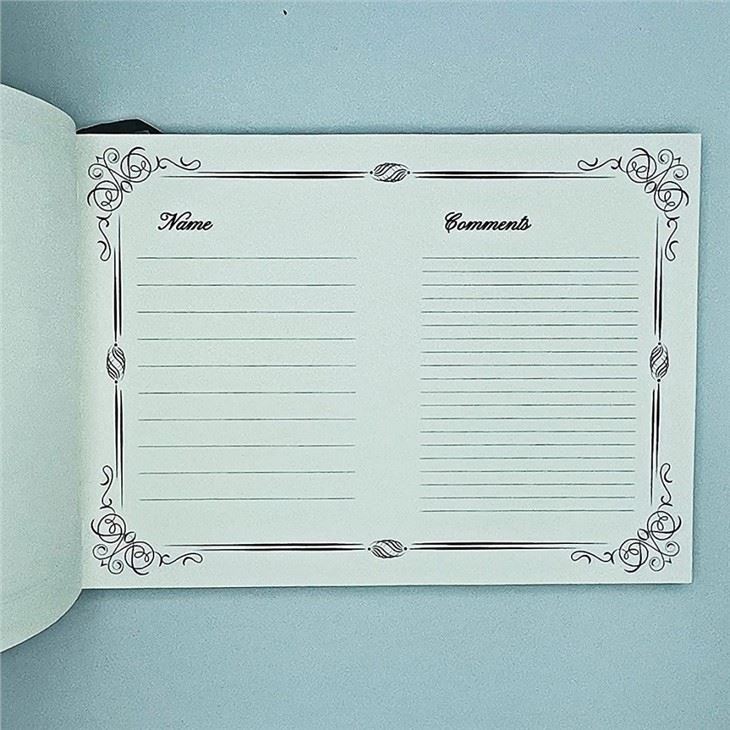 Gold Edging Leather Guest Book Gold Edging Leather Guest Book