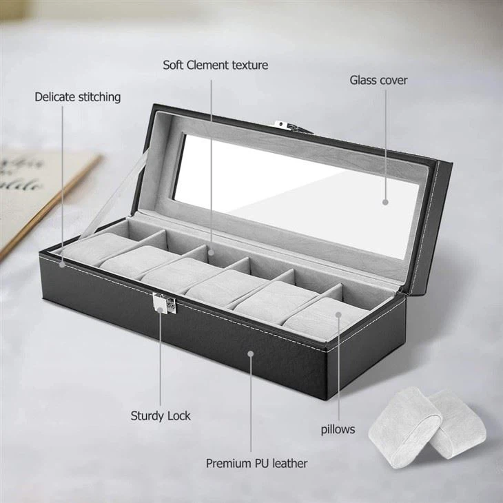 Leather Lockable Watch Box