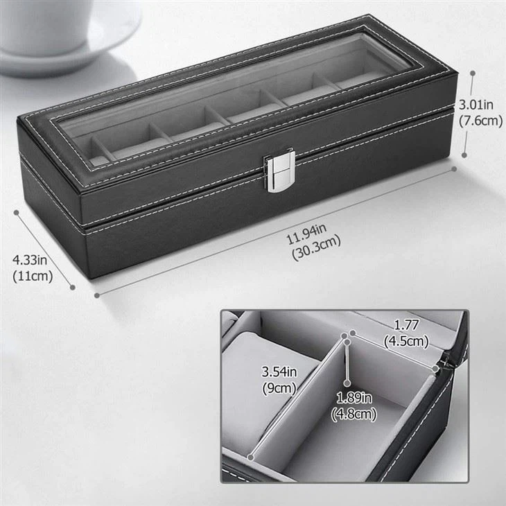 Leather Lockable Watch Box