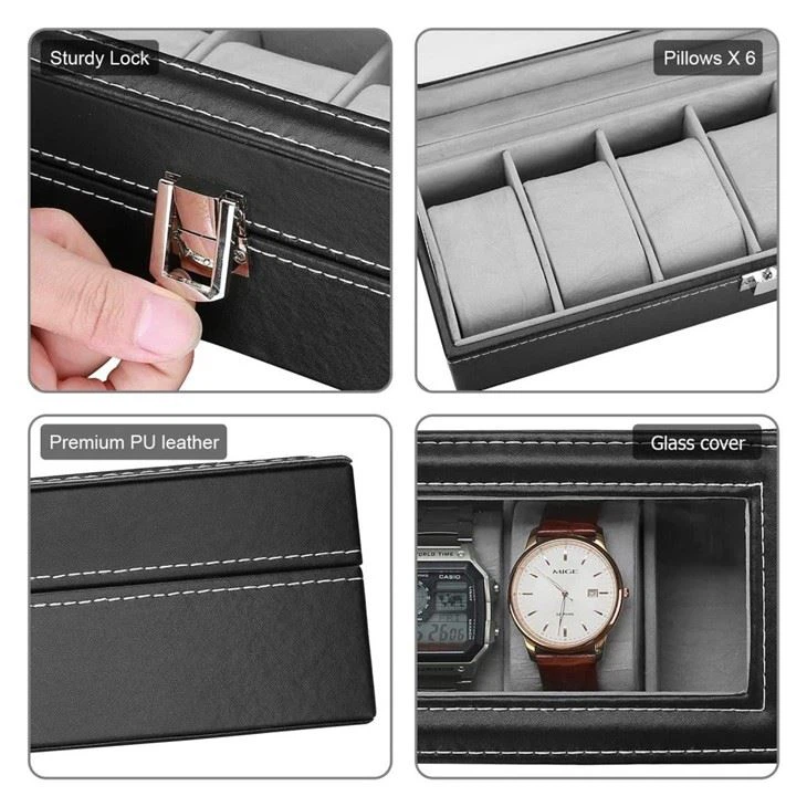 Leather Lockable Watch Box